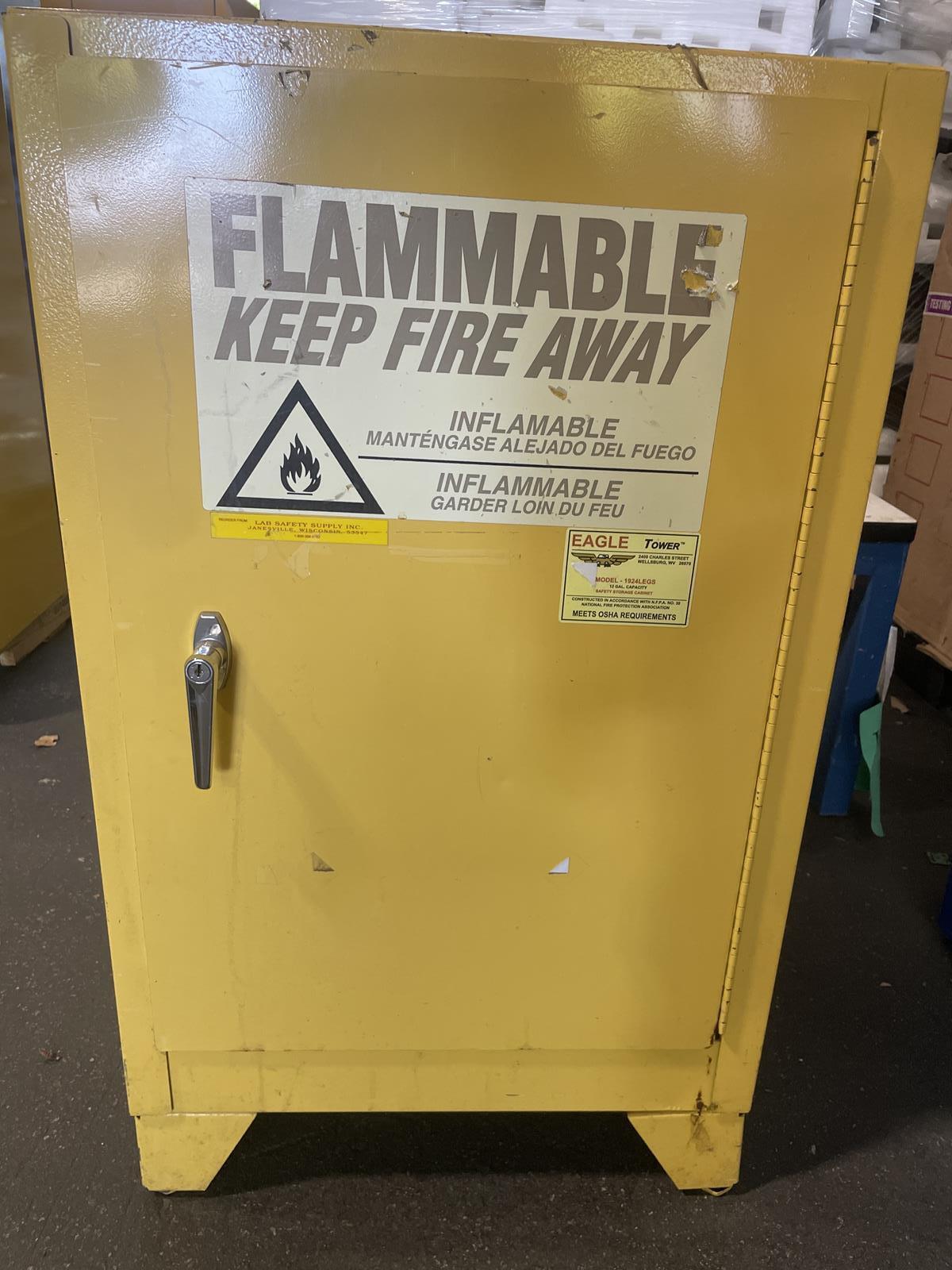 EAGLE MANUFACTURING 1924LEGS 12 GAL CAPACITY FLAMMABLE SAFETY STORAGE CABINET