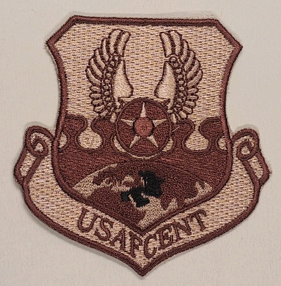 USAF Central Command "USAFCENT" Subdued Desert Tan Military Patch