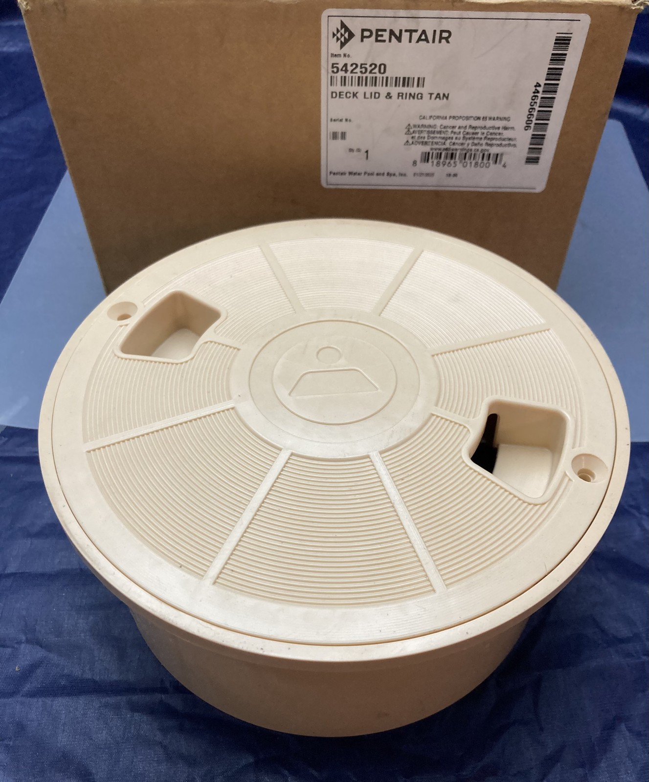 New Genuine Pentair 542520  Deck Lid & Ring TAN
