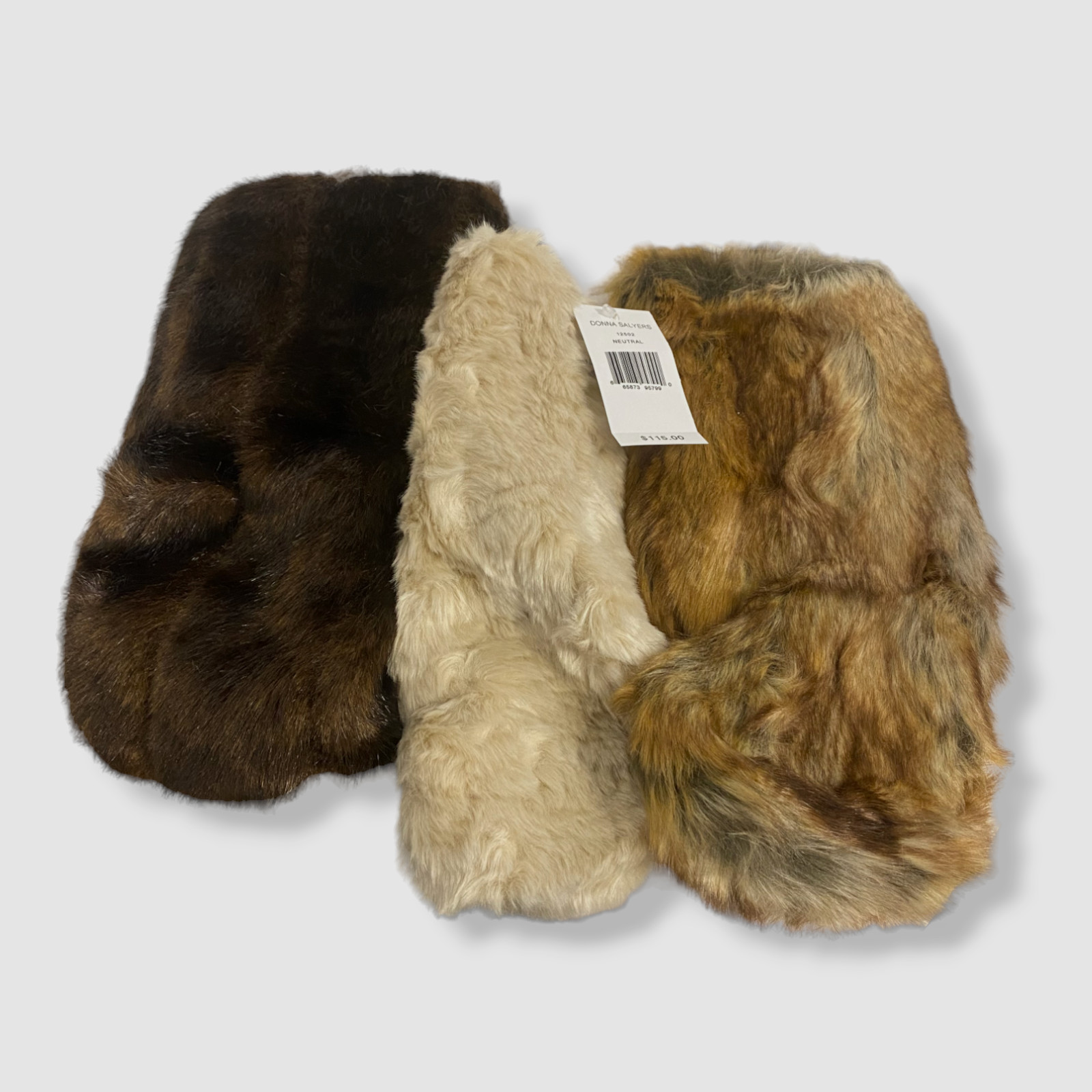 $115 Donna Salyers Fabulous Furs Brown Faux-Fur Golf Club Covers Set Of 3