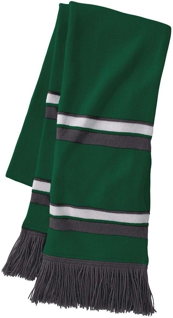 Unisex Holloway Forest/White/Graphite Rib Knit Scarf With Pockets