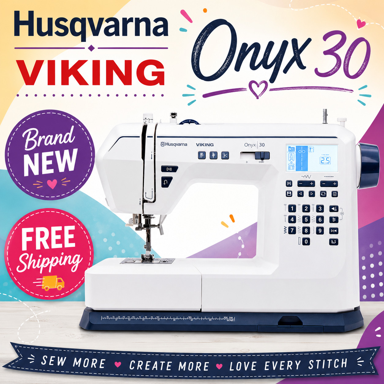 Husqvarna Viking Onyx 30 Computerized Sewing Machine - Brand NEW