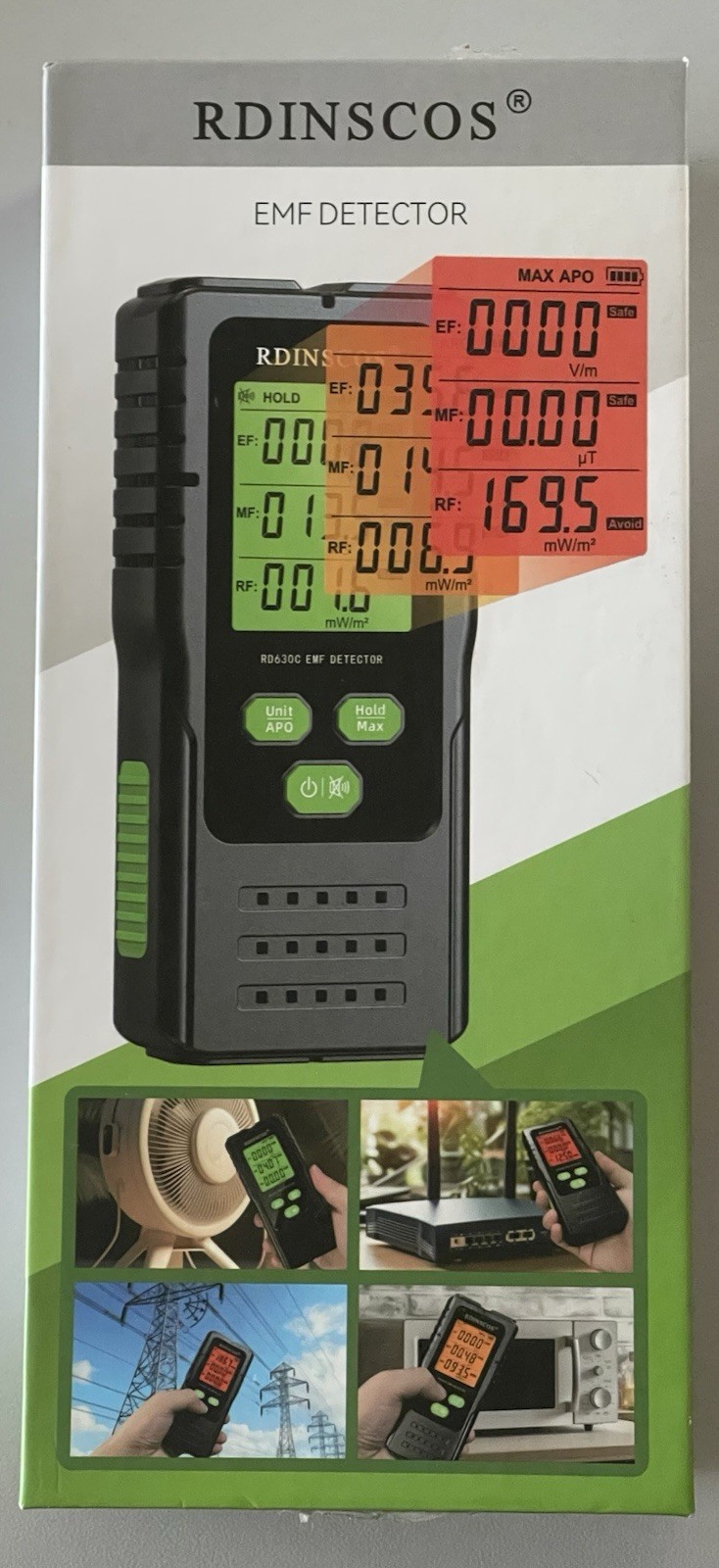 EMF Detector - Monitors AC Magnetic, Electric & Microwave Radiation