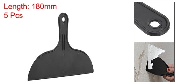 5pcs Putty Knife 10" Width Flexible Plastic Putty Knife Paint Scraper Black
