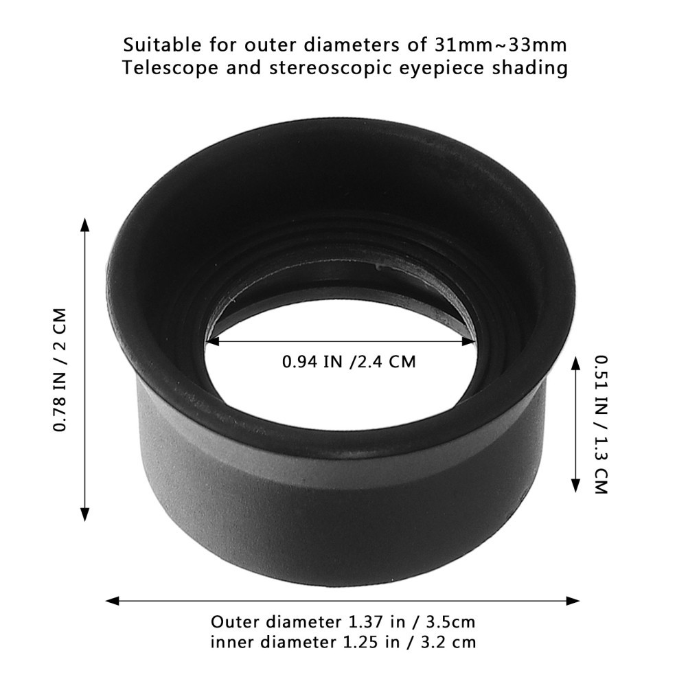 2 Pcs Microscope Eyepiece Cover Rubber Protector Binoculars Parts