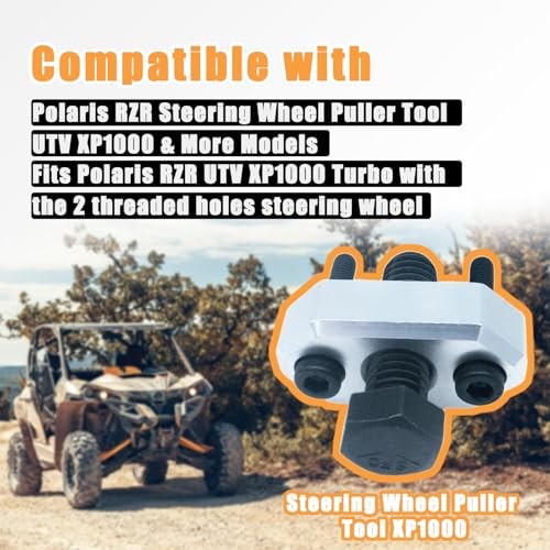 Steering Wheel Puller Tool XP1000 Compatible with Polaris RZR Steering Wheel