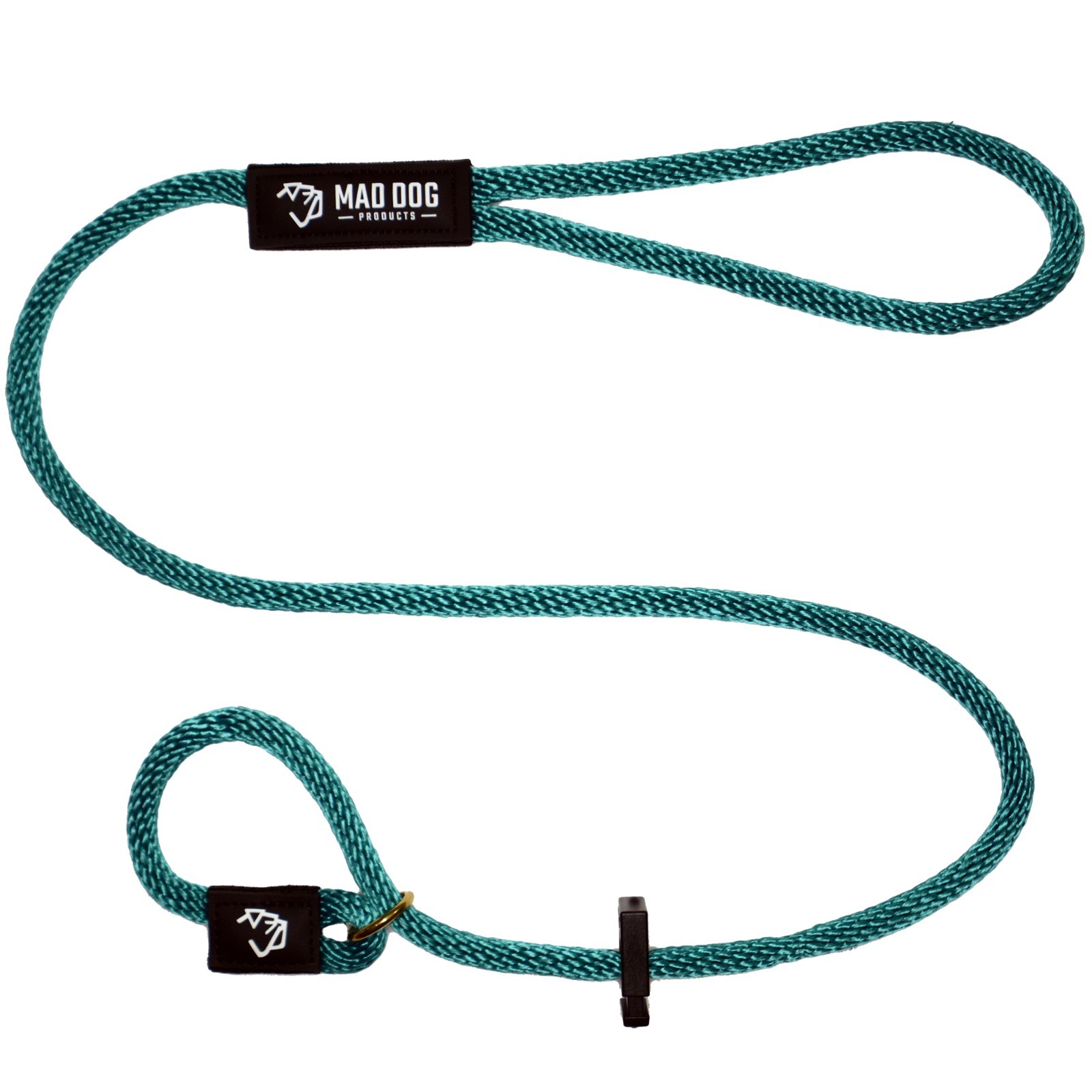 Mad Dog Products English Slip Dog Leash 1/2” x 10’ Teal Signature Rope