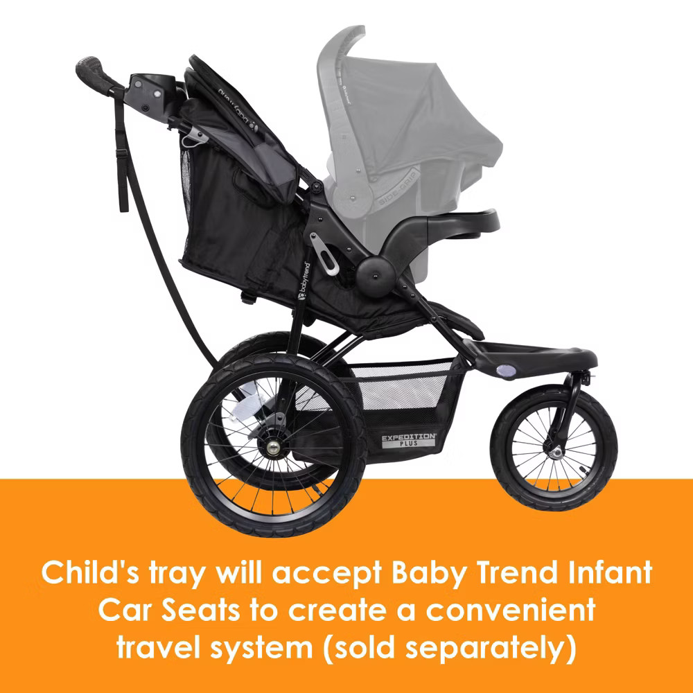 Baby Trend Expedition Plus Jogger with LED Safety Light - Madrid Black