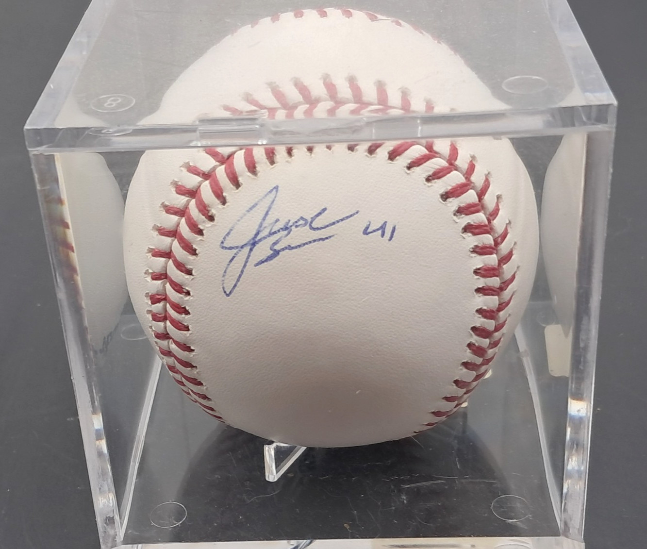 Justin Bour Autographed Baseball Official 2016 Spring Training Marlins Phillies