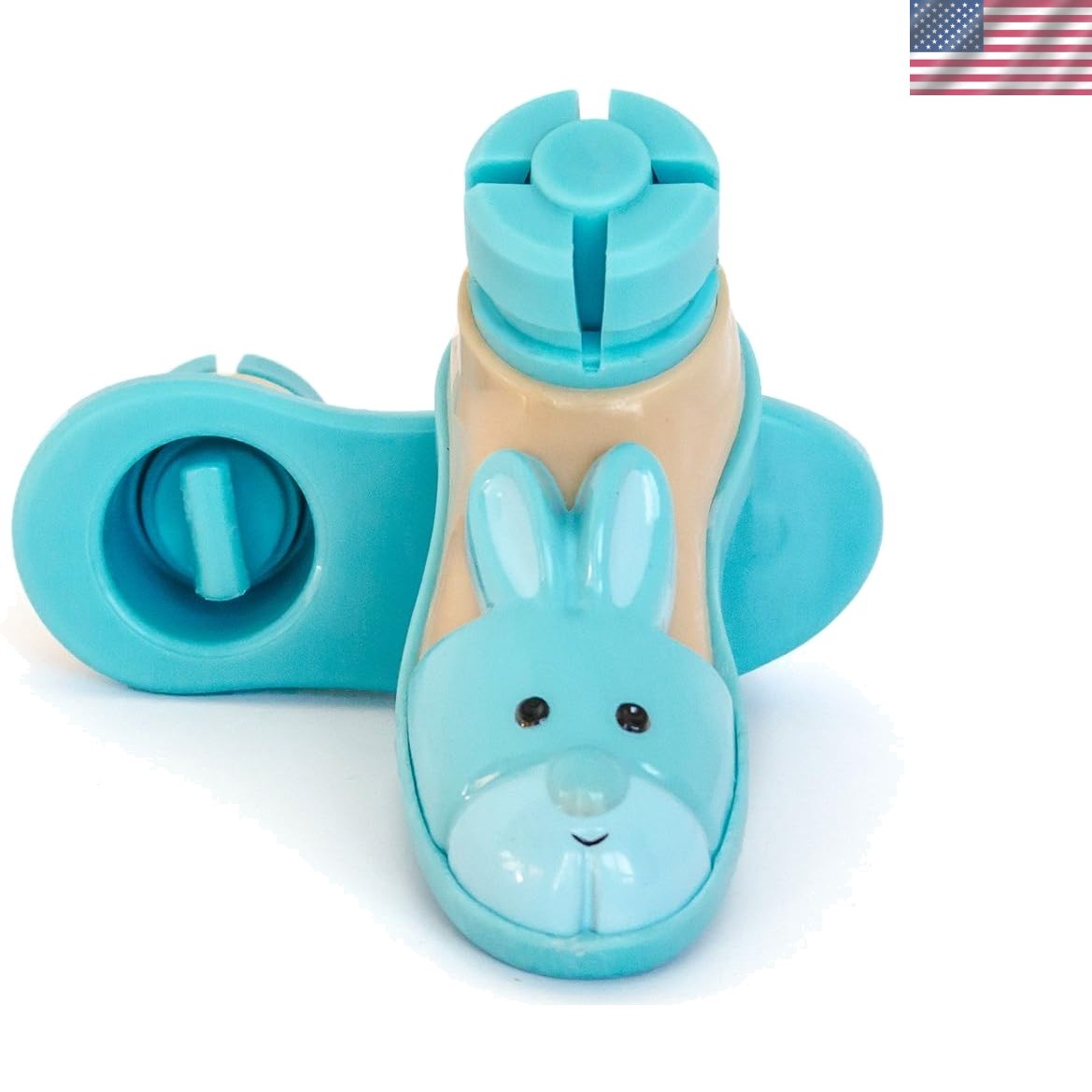 Bunny Slipper Walker Ski Glides for 1" Walker Tubes Blue
