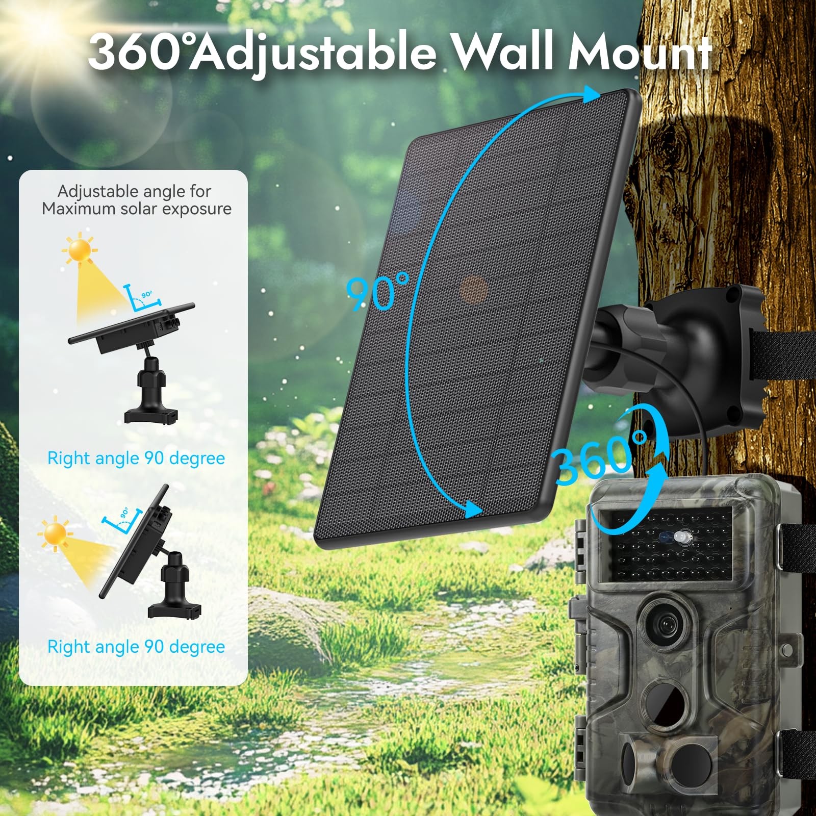 New Best 6W Solar Panel for Trail Camera,High-Efficiency Monocrystalline Silicon