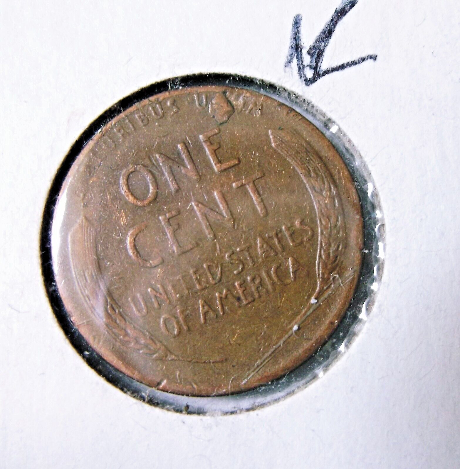 1948 s Lincoln wheat cent penny Error CUD