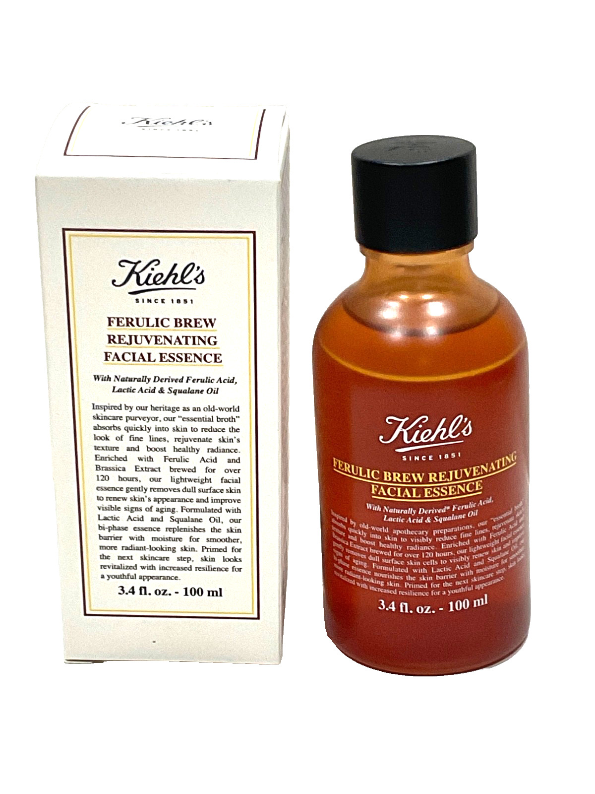 Kiehl's Ferulic Brew Rejuvenating Facial Essence 3.4oz New In Box Free Shipping