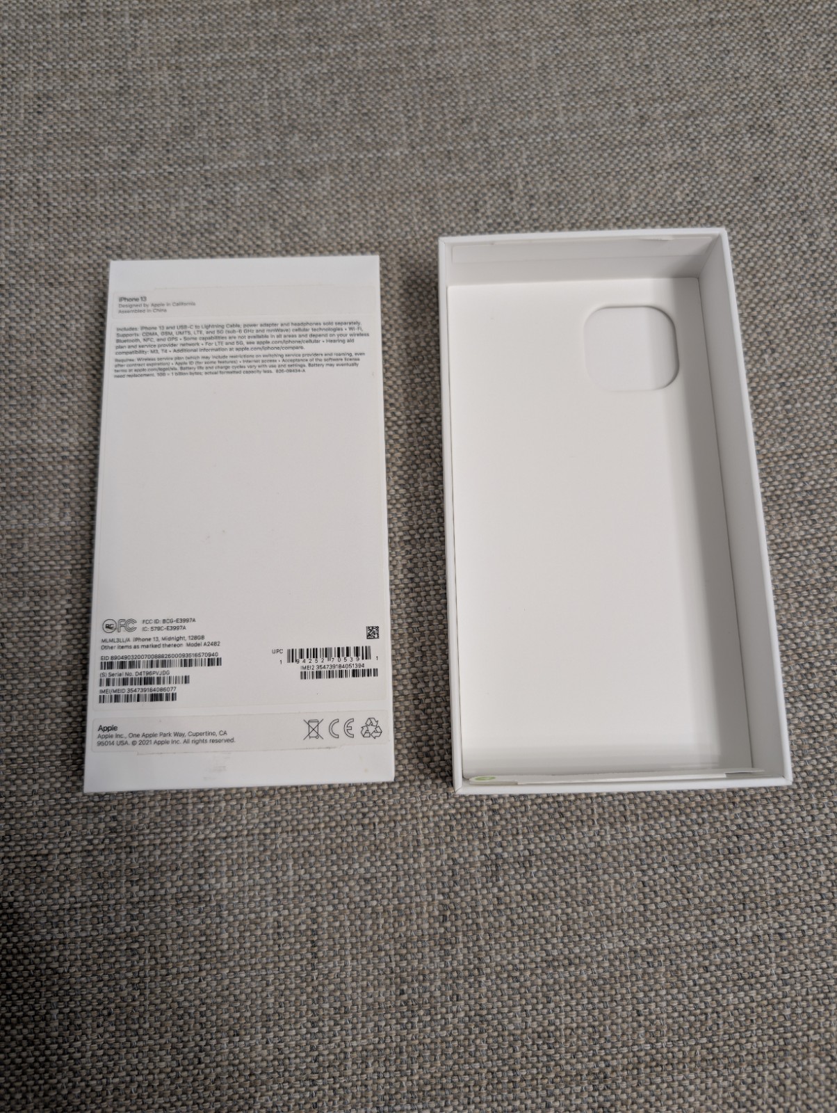 Retail Box for Apple iPhone 13 - Midnight (Black)