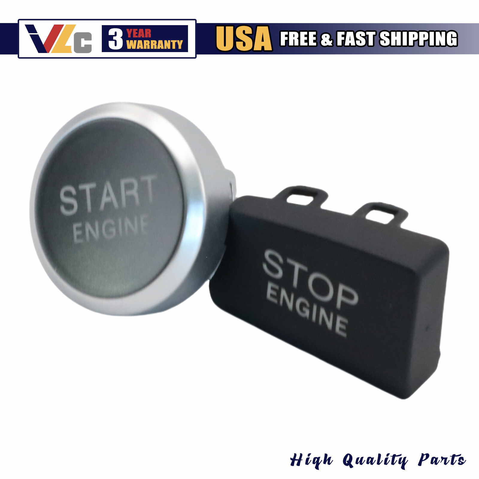 Engine Ignition Start-Stop Switch Button Cap Repair Kit For Audi Q7 2010-2015 US
