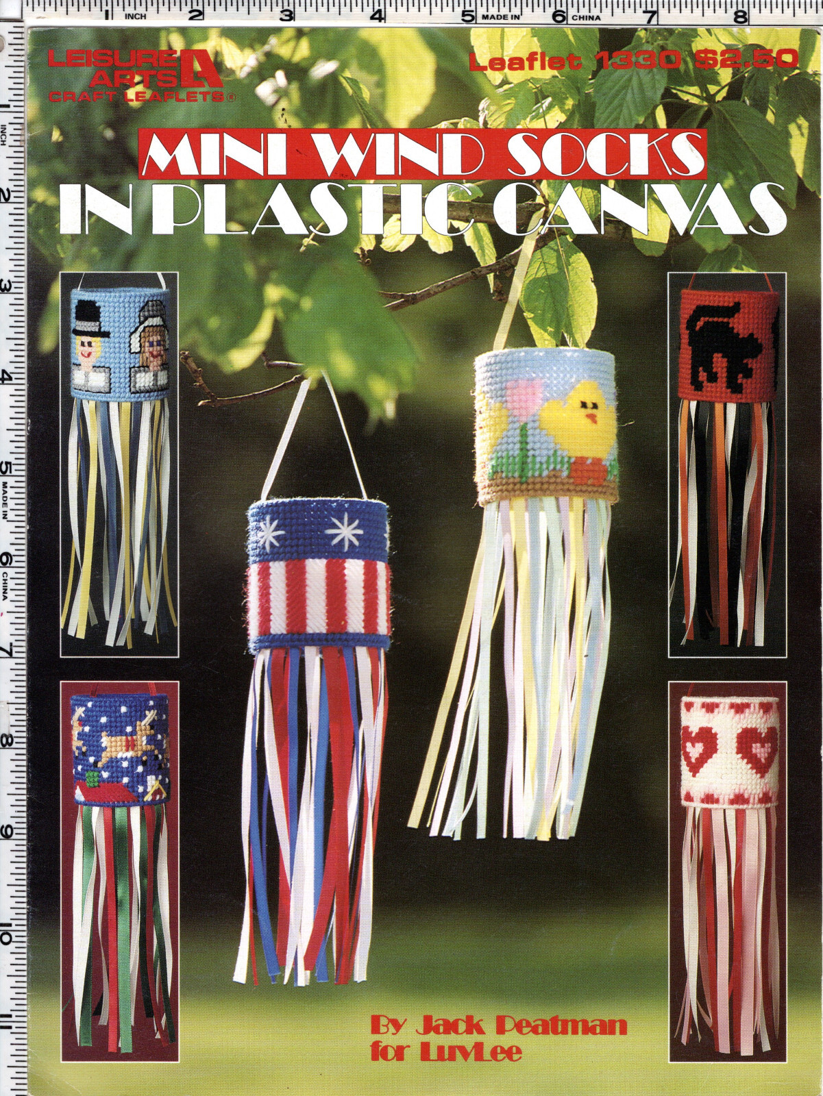 "Mini Wind Socks in Plastic Canvas" ©1991 Leisure Arts Needlepoint Chart 1330