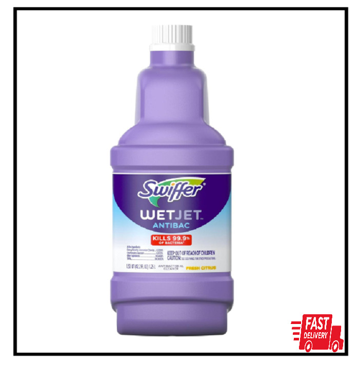 Swiffer WetJet Antibacterial Solution Refill for Floor 42.2 Fl Oz (Pack of 1)