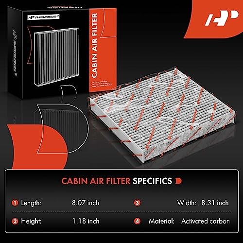 2-PC Engine & Cabin Air Filter with Activated Carbon Compatible with Honda