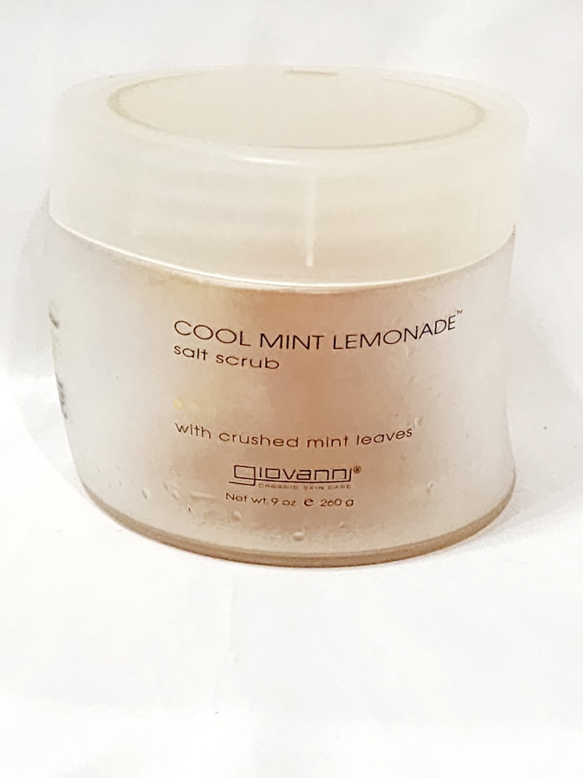 Giovanni Skincare COOL MINT LEMONADE Salt Scrub Crushed Leaves 9 oz/260g New