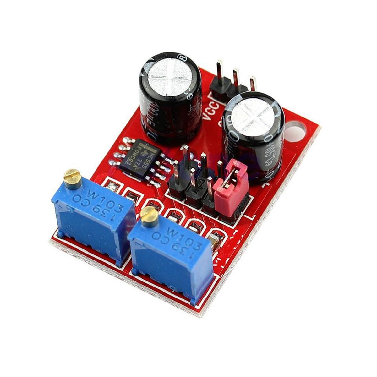 2Pcs NE555 Duty Cycle Pulse Frequency Adjustable Square Wave Generator Module 2X