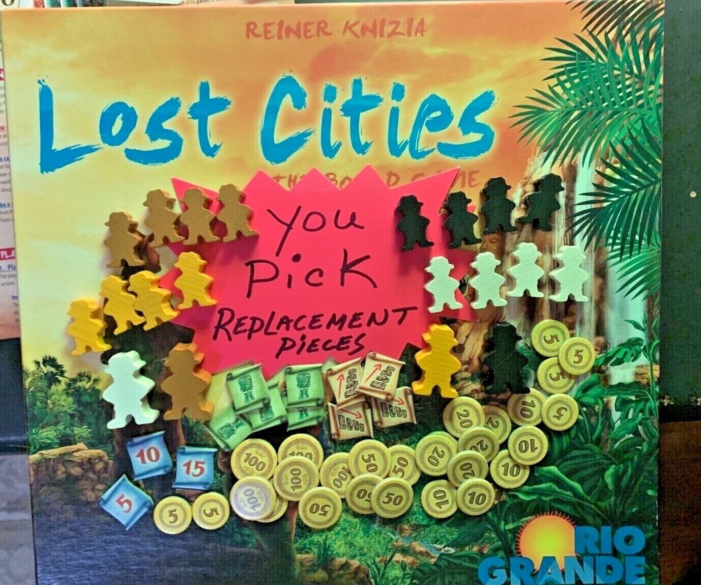 Lost Cities The Board Game Reiner Knizia You Pick Replacement Pieces RIO GRANDE