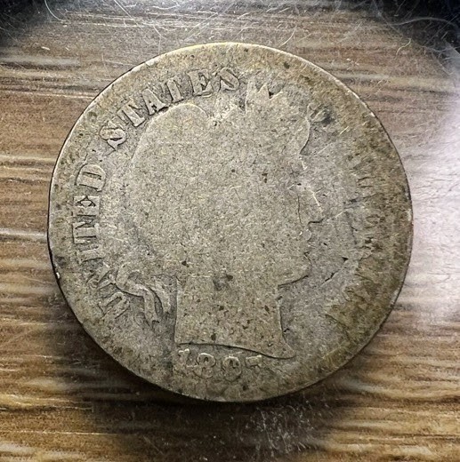 1897-P Barber Dime - Actual Coin Shown - Free Shipping & Tracking INV#261