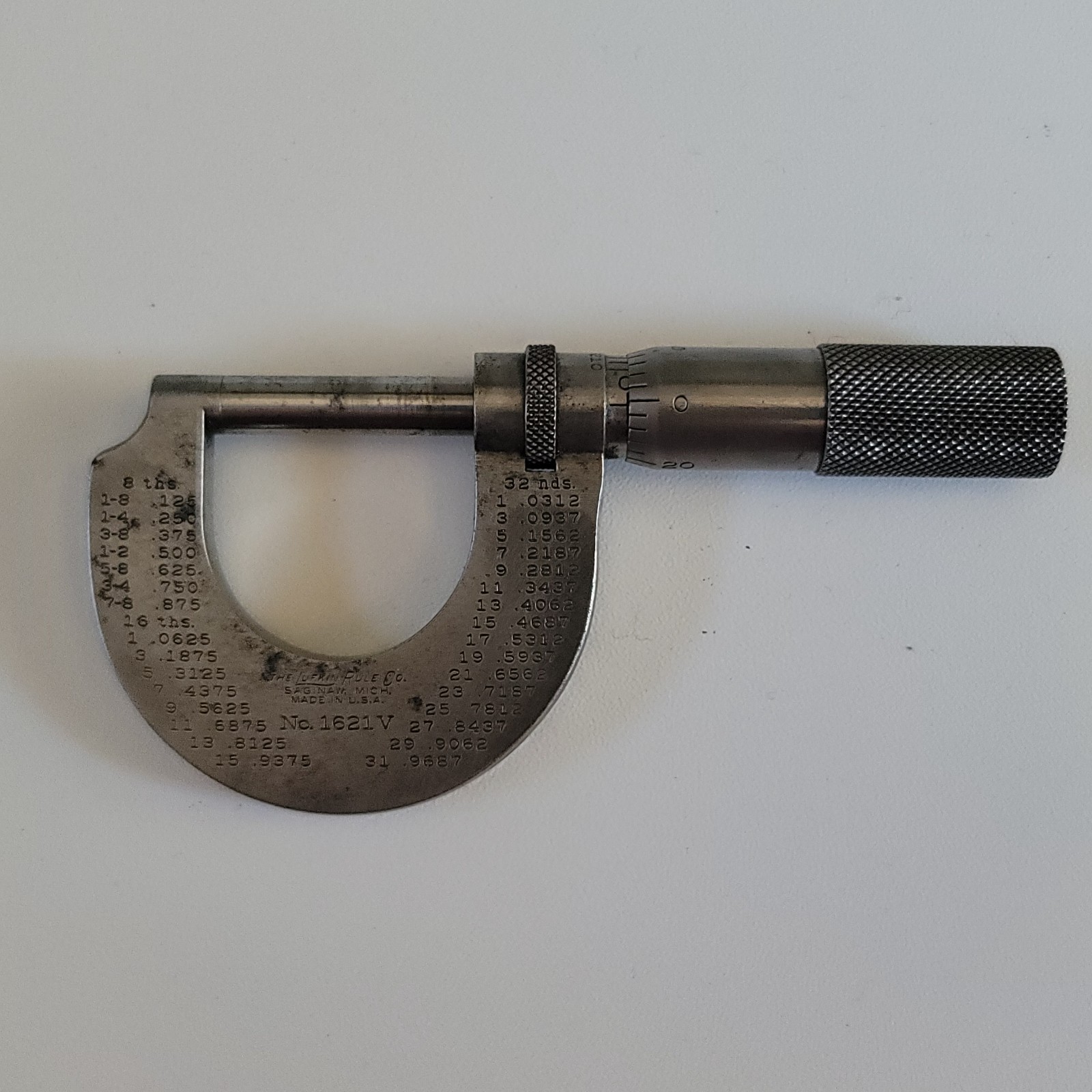 Vintage Lufkin Rule Co. Micrometer No. 1621 V USA