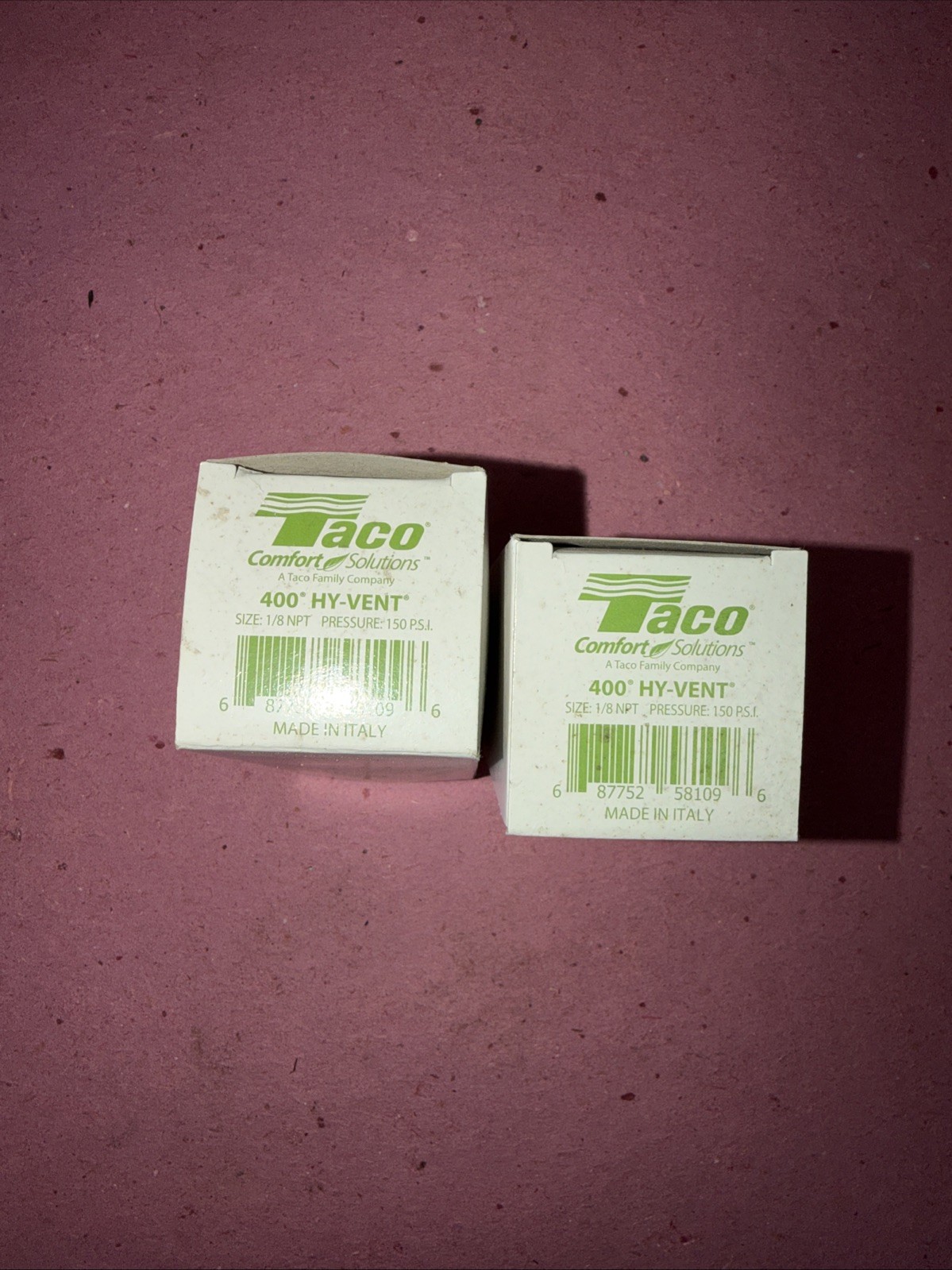 (2) Taco 400 HY-VENT 1/8" npt 150 PSI