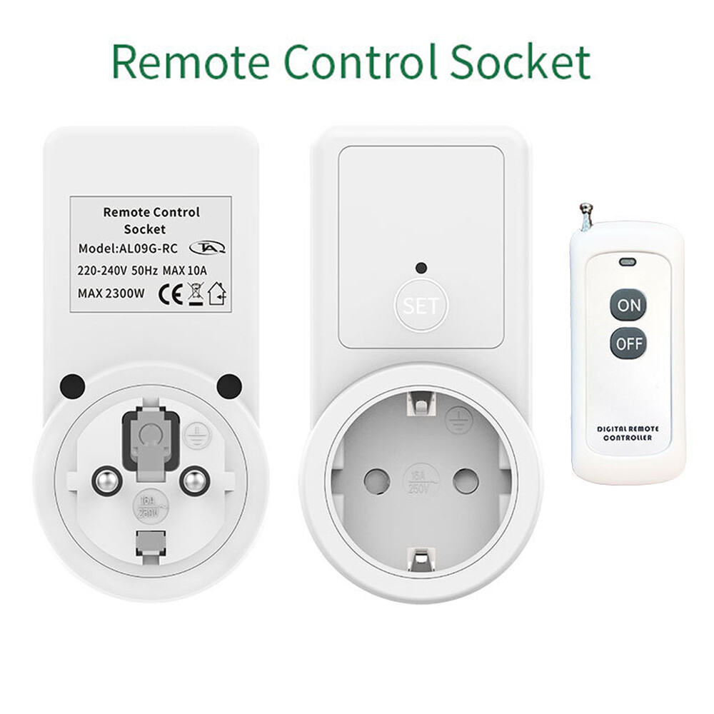 433.92MHZ RF Wireless Remote Control Socket Power Outlet Light Switch Socket EU