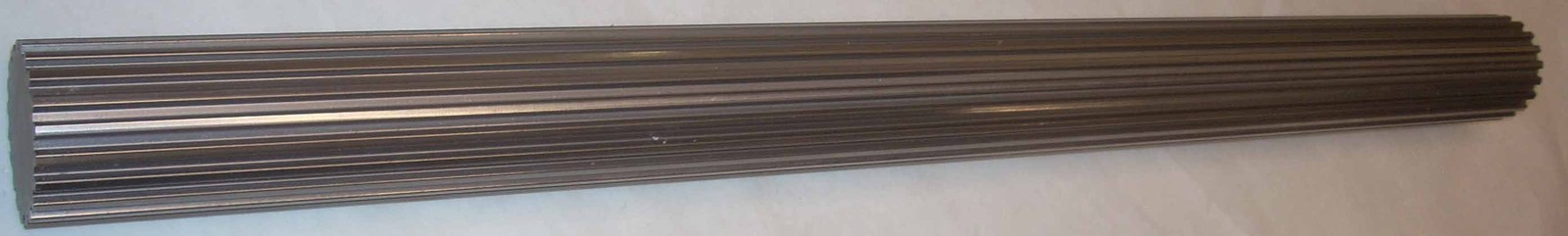 2" Dia Steel Spline Shaft 25 5/16" Long 1/8" Tooth Width Industrial Steam Punk