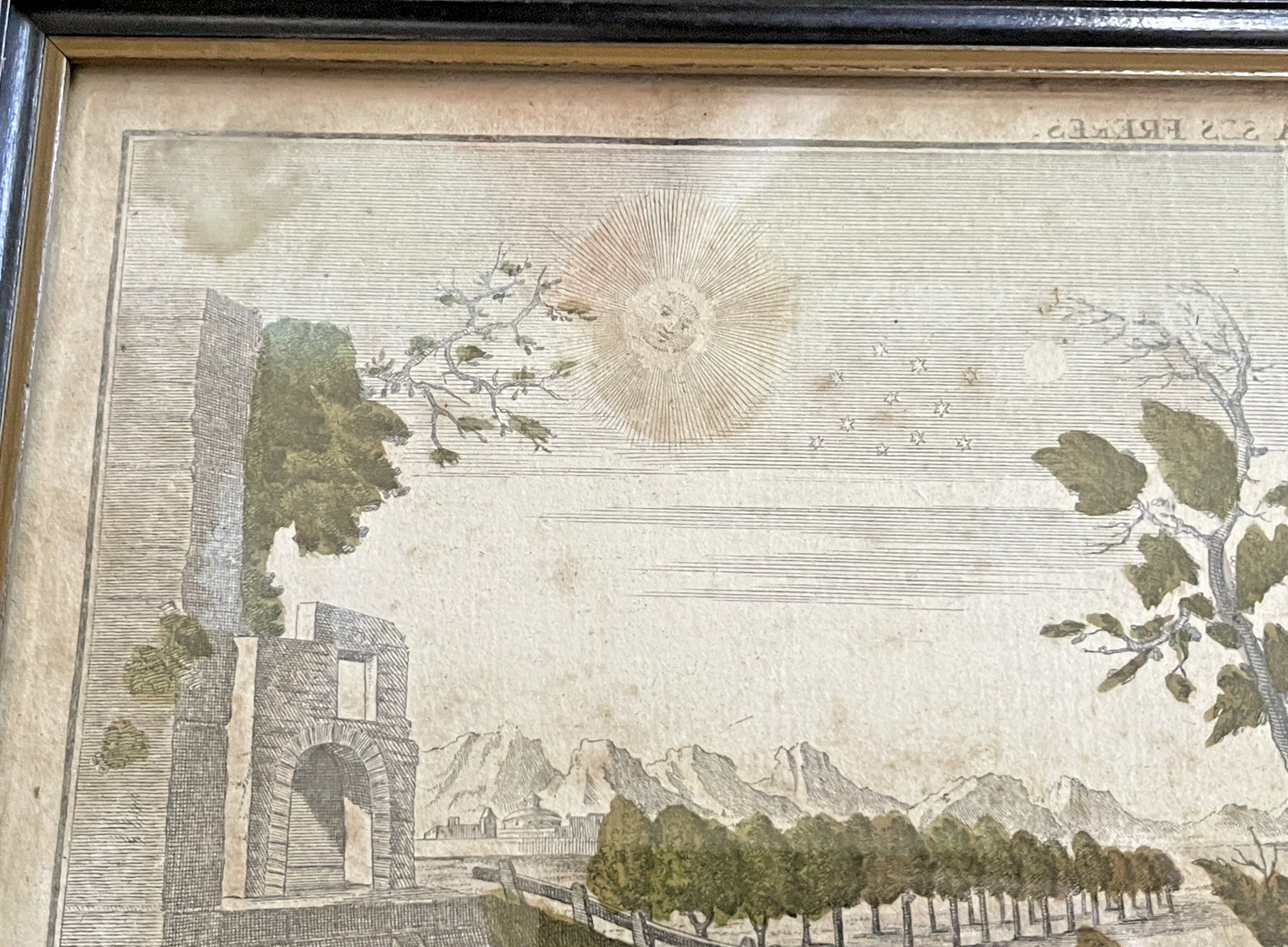 18th C Augsburg Probst Hand Colored Engraving Joseph Biblical Scene