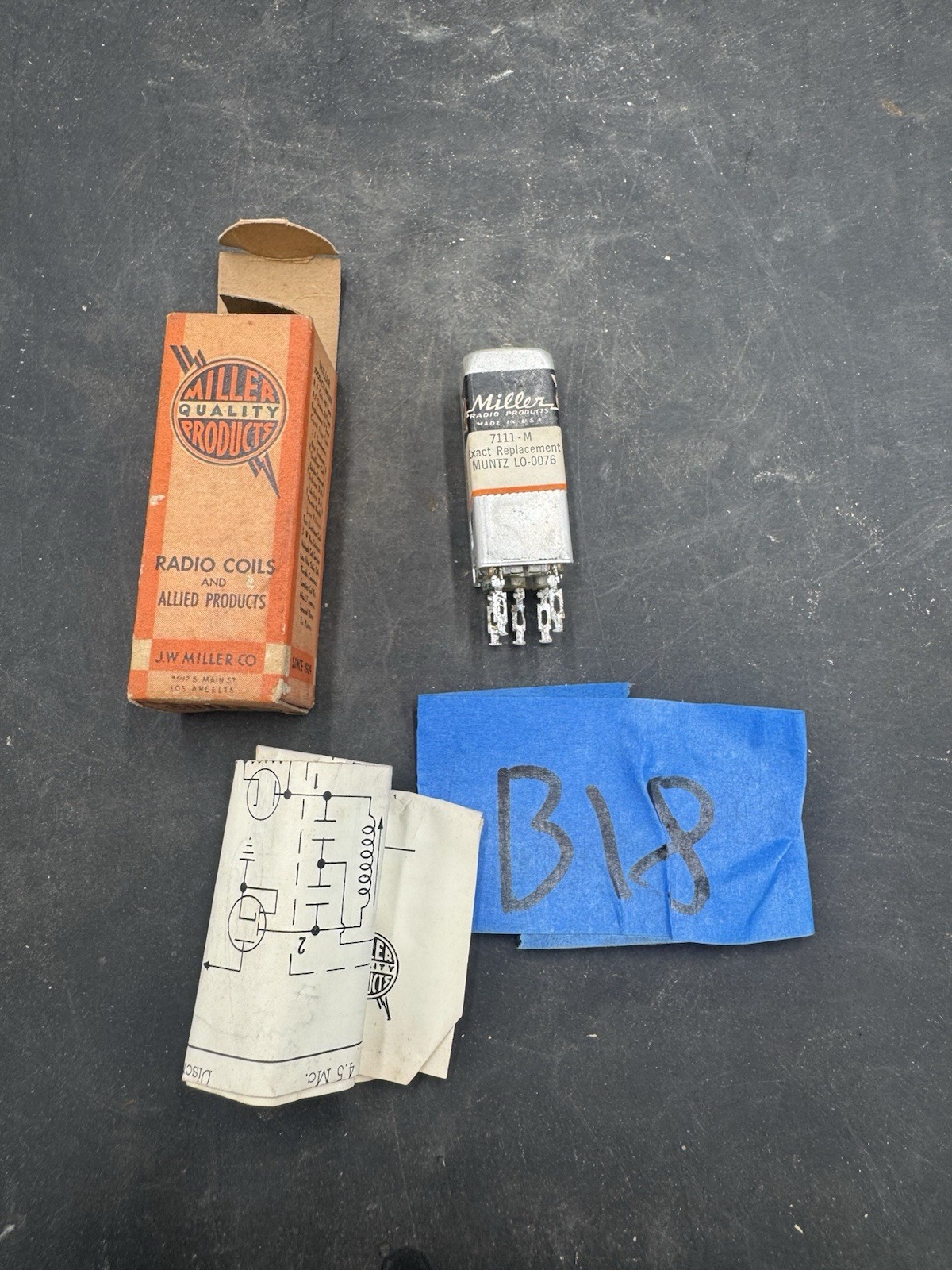 NOS NIB Miller 7111-M Discriminator IF RF Coil