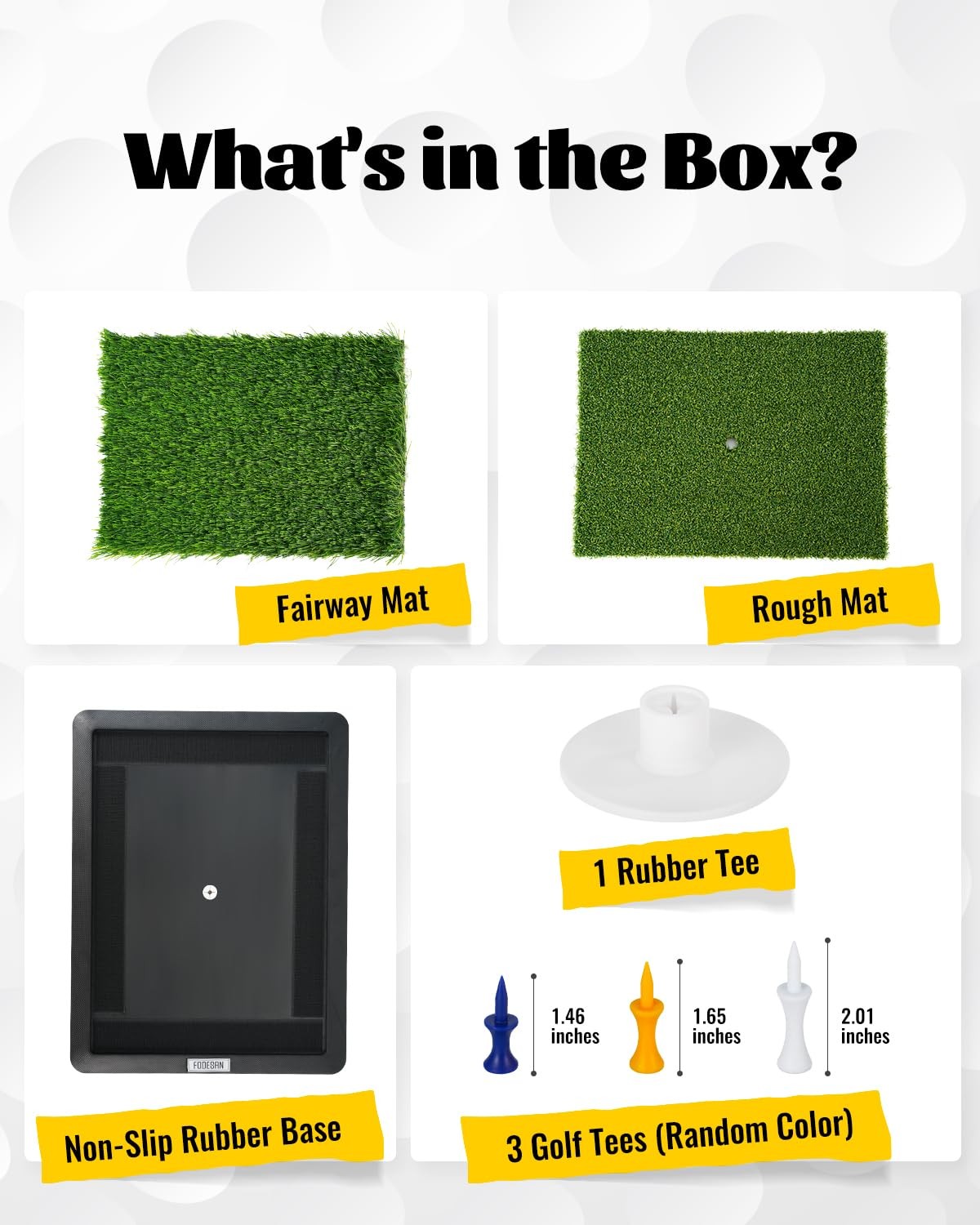Golf Hitting Mat – Practice Mat with Swing Path Feedback & Impact Detection...