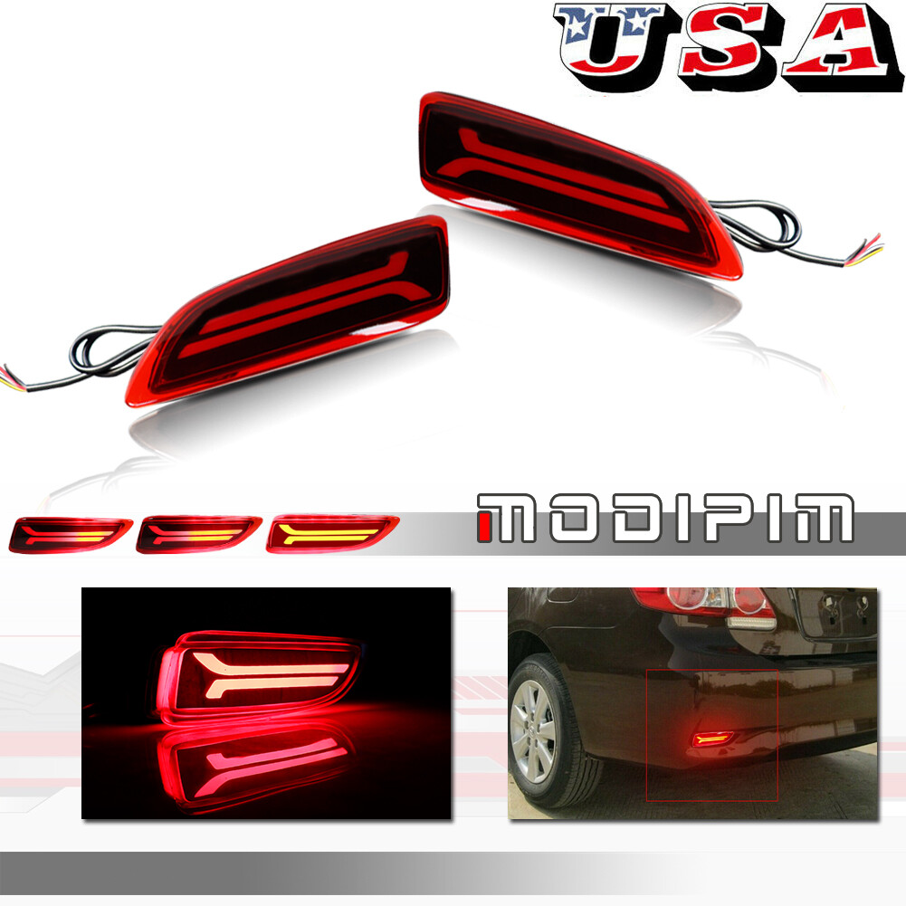 LED Rear Bumper Reflector Brake Fog Light Lamp For Toyota Corolla 2011 2012 2013