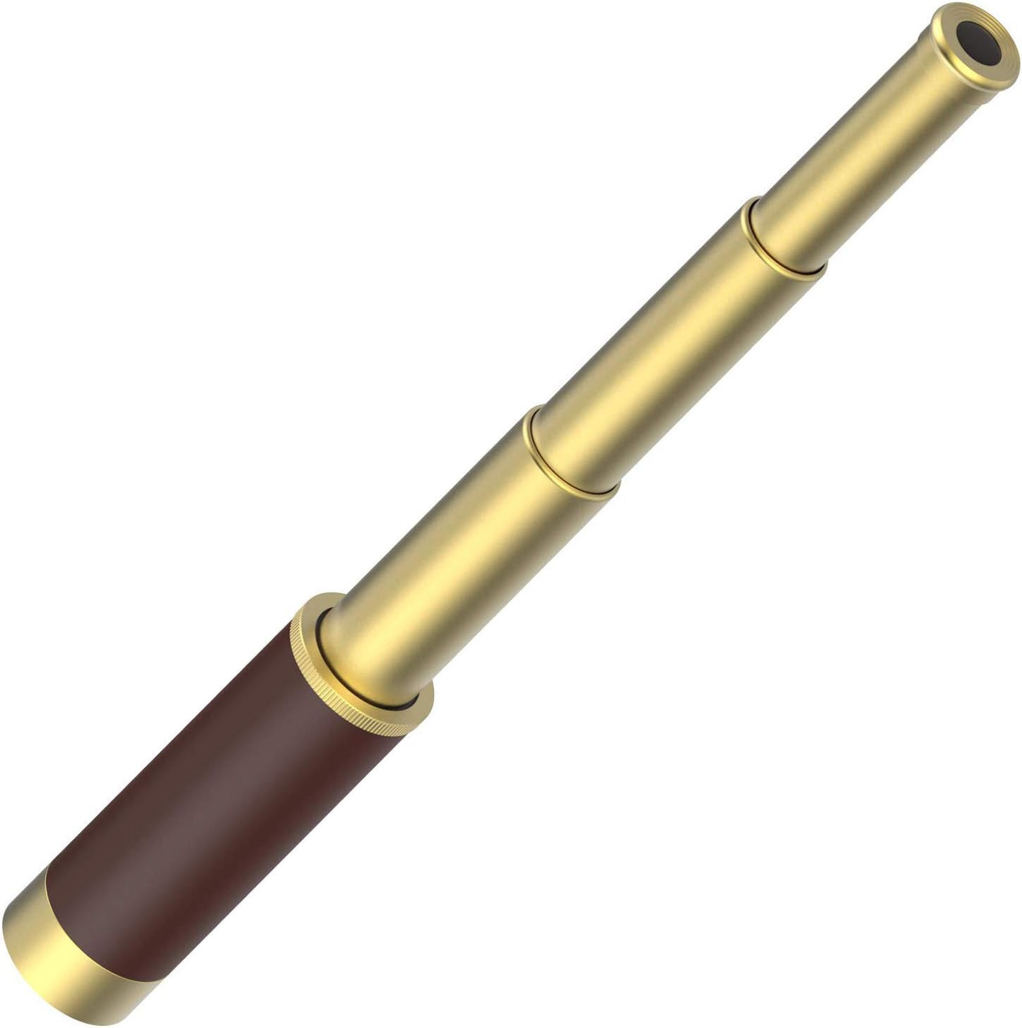 Pirate Monocular Telescope, 25X30 High Powered Zoomable Collapsible Brass Spygla