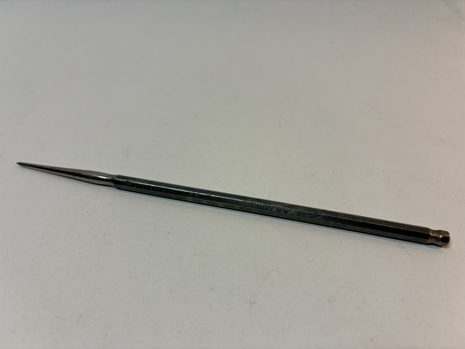 Vintage Unique Machinists Steel Needle Tip Probe, C.H. Grafrath, P.H. Schmidt NY