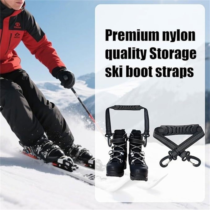 Adjustable Ski Boot Binding Straps for Easy Boot Organization Nylon Webbing 2pcs