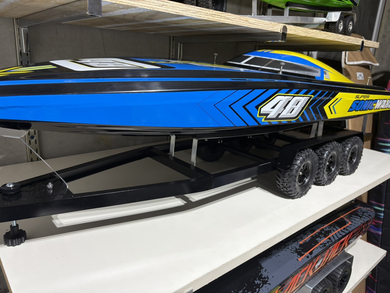 RC Boat Trailer for ProBoat SUPER SONICWAKE 48 (Tandem)