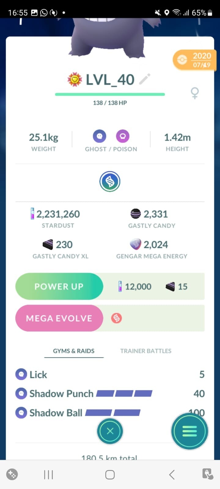 💪PVP BEASTS!💪✨LVL40 GENGAR + 3000CP + 2ND MOVE!!!✨ - PKMN GO - NO REGISTER