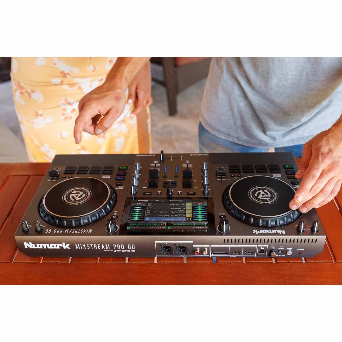 Numark MIXSTREAM PRO GO Streaming Battery Powered DJ Controller w Black Case