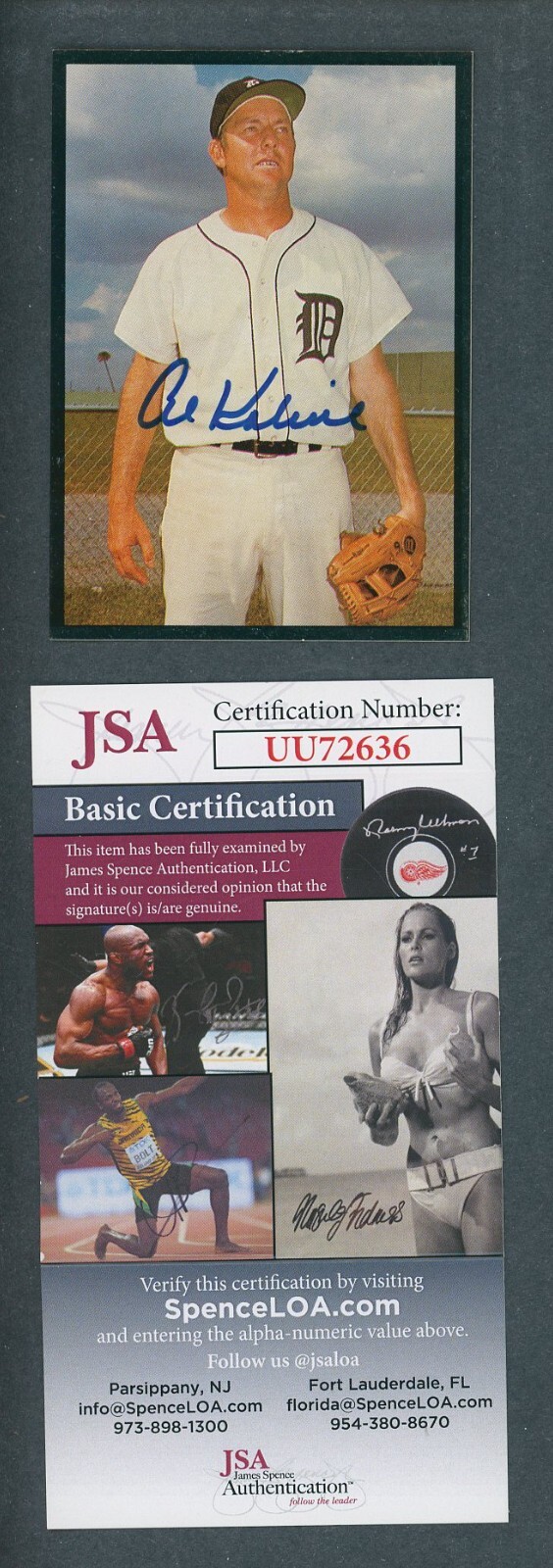 1983 Tigers Al Kaline Story JSA Certified Authentic Autograph Signed UU72636