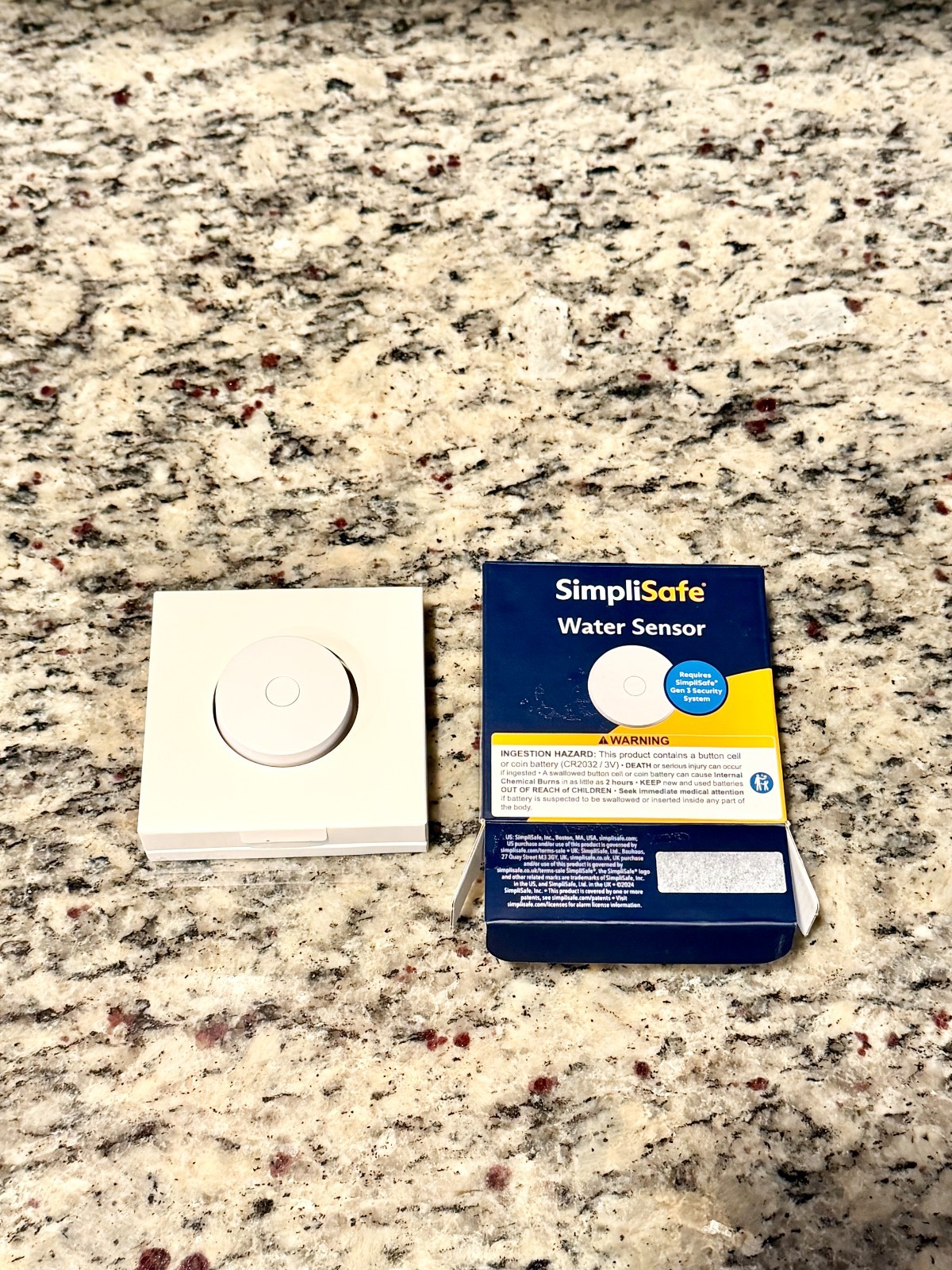 SimpliSafe WT3 Water Sensor Wireless Leak Detector Open Box