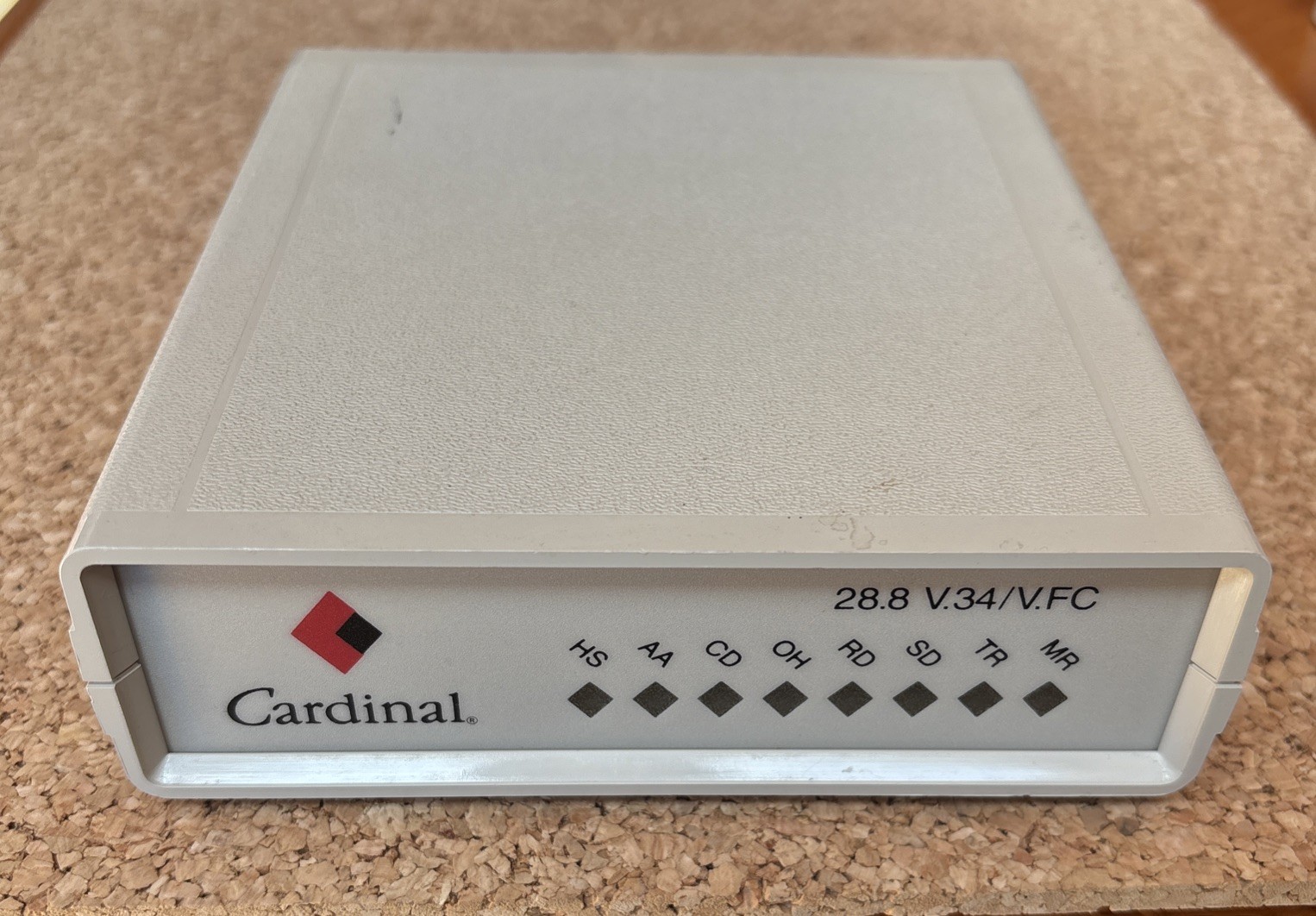 Cardinal 28.8 V.34/V.FC External Fax Modem Made in USA (Powers On, Untested)