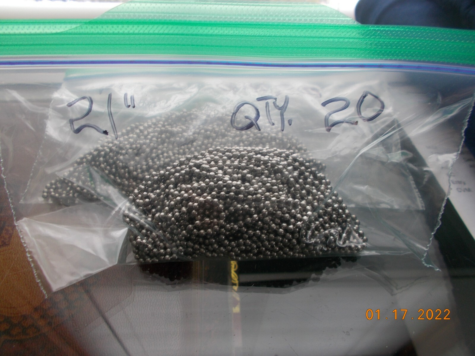 Qty 20 Small bead chains, 21" Long, Overhead Light Pullchain Type, No Connectors