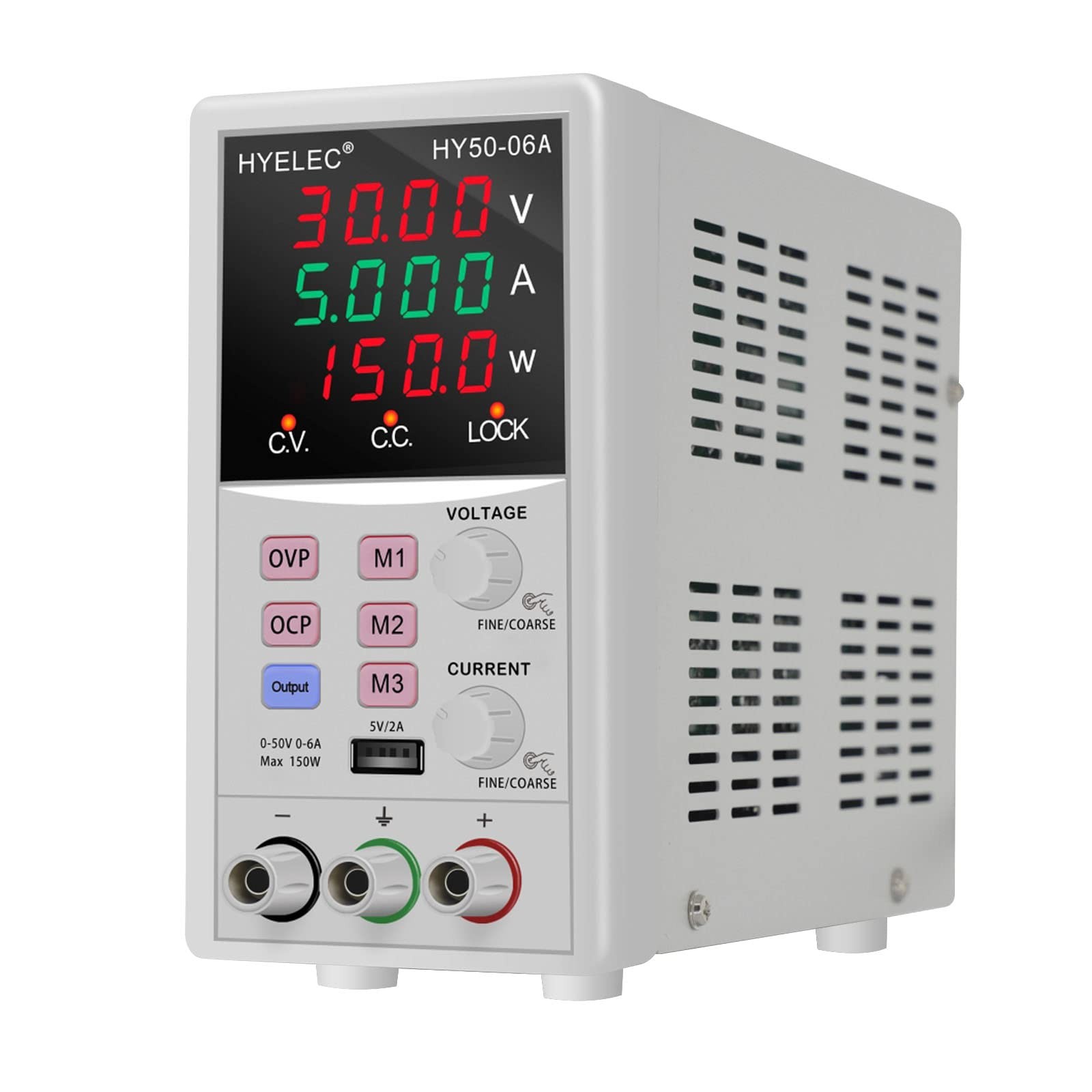 HYELEC Variable DC Power Supply0-50V 0-6A max150W Switching Regulated Bench P...