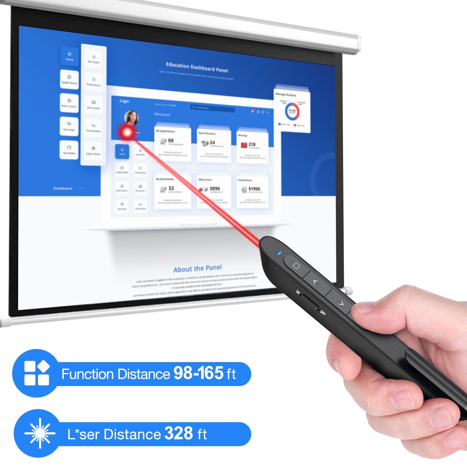 USB C Presenter, PowerPoint Remote Control via USB A & USB C Receiver, Present...