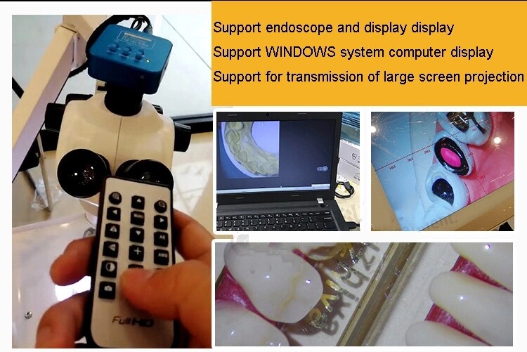 Dental Operating Stereo Microscope with Camera LED Light for Dental Chair Unit
