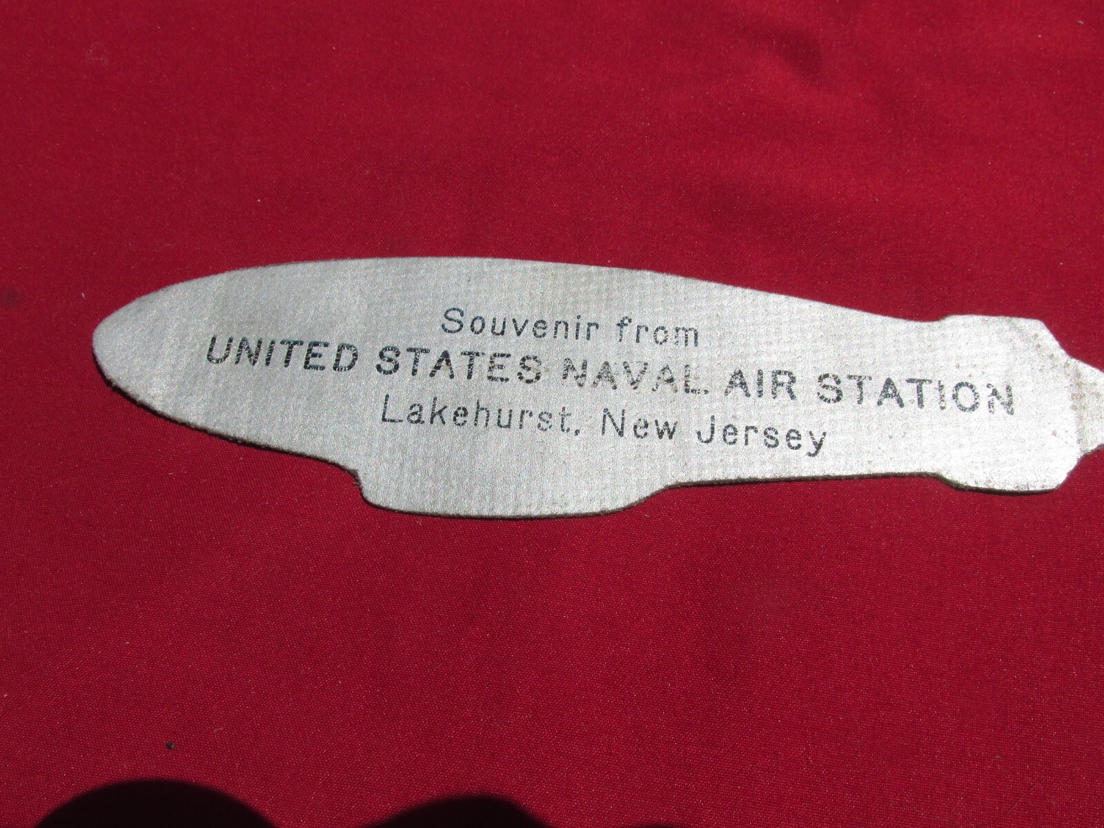 1930S SOUVENIR NAVAL AIR STATION LAKEHURST NJ BLIMP FABRIC HINDERBURG SITE