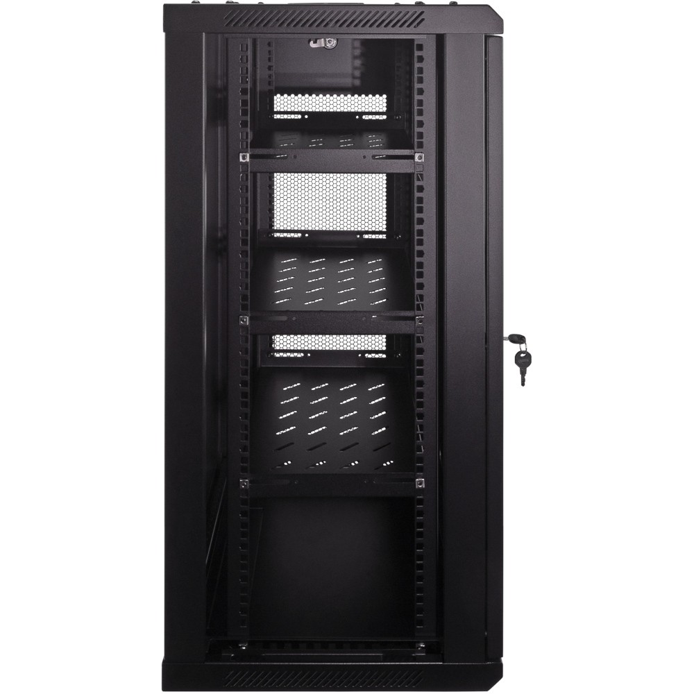 18U IT Wall Mount Network Server Data Cabinet Rack Perforated Door w/shelves