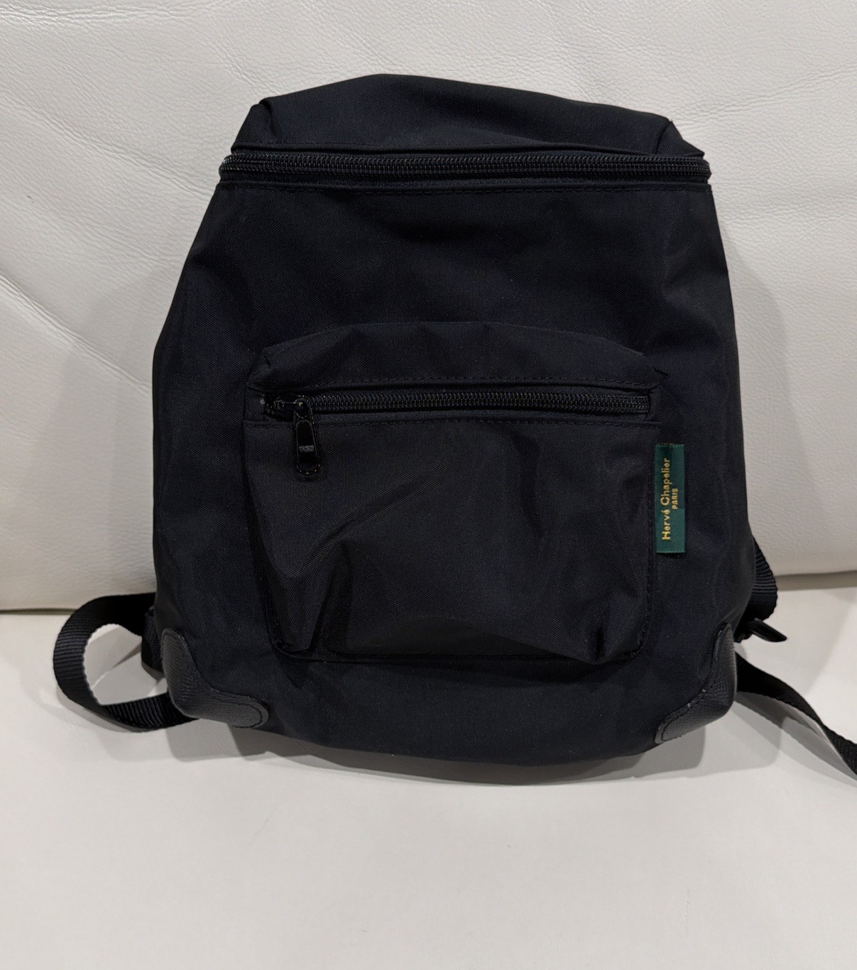 Herve Chapelier Black  Nylon Backpack  Small Lightweight Backpack